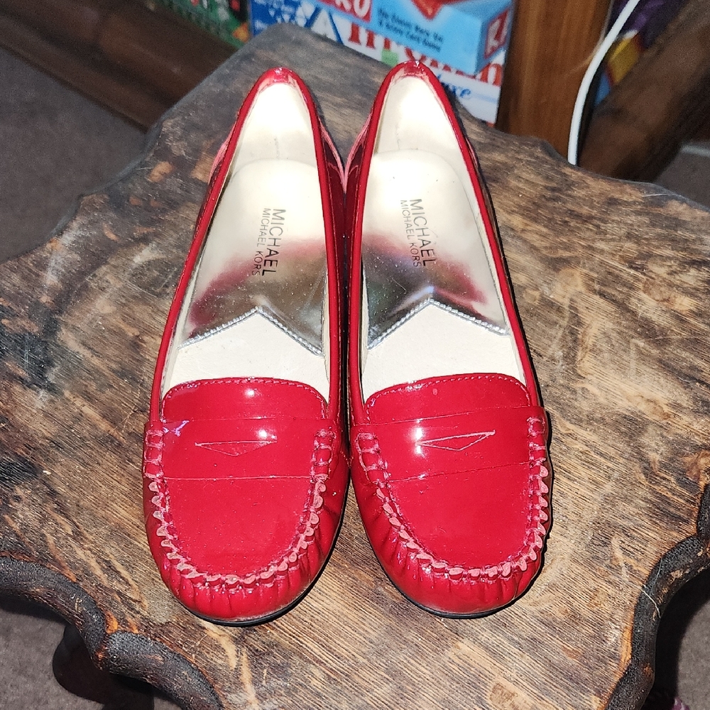 Red Patent Leather Loafers